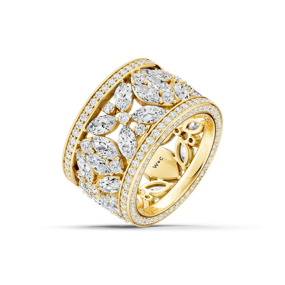 The Harper Eternity Ring with 14KT Yellow Gold / Lab / 6 1/2 Cut Diamond in 14KT Yellow Gold / Lab / 6 1/2 view 3
