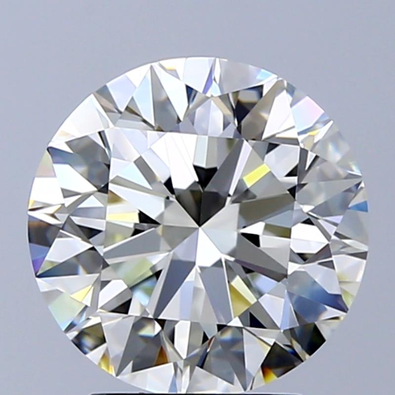 3.03 Carat Round Natural Diamond with  Cut Diamond in 14KT  view 1
