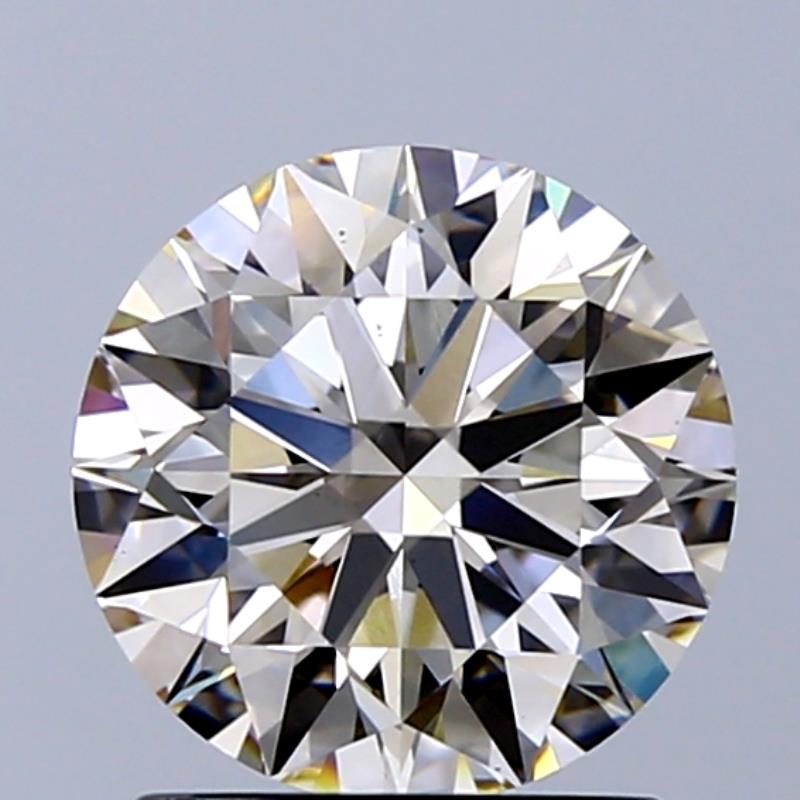1.51 Carat Round Natural Diamond with  Cut Diamond in 14KT  view 1
