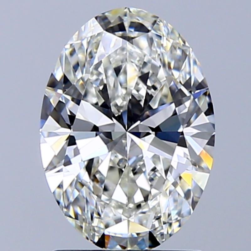 1.7 Carat Oval Natural Diamond with  Cut Diamond in 14KT  view 1
