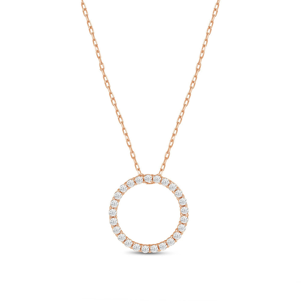 The Infinite Set with 2 3/8 Cut Diamond in 14KT Rose Gold view 3
