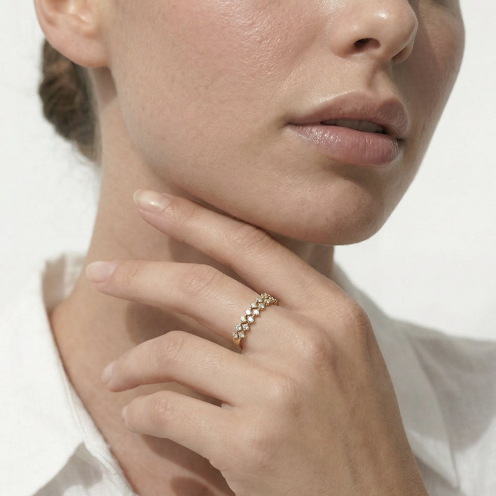 The Josie Ring with 14KT Yellow Gold / 1/5 / 7 Cut Diamond in 14KT Yellow Gold / 1/5 / 7 view 2
