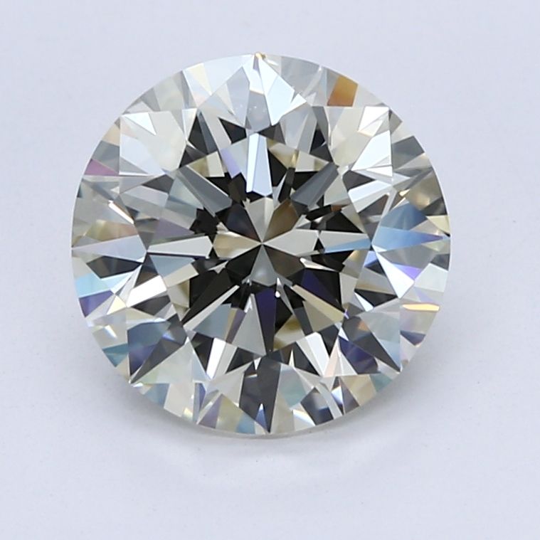 2.5 Carat Round Natural Diamond with  Cut Diamond in 14KT  view 1
