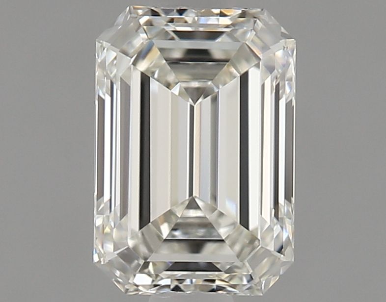 0.57 Carat Emerald Natural Diamond with  Cut Diamond in 14KT  view 1
