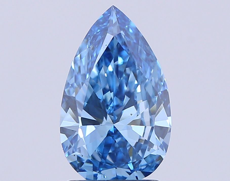 1.56 Carat Pear Lab Diamond with  Cut Diamond in 14KT  view 1
