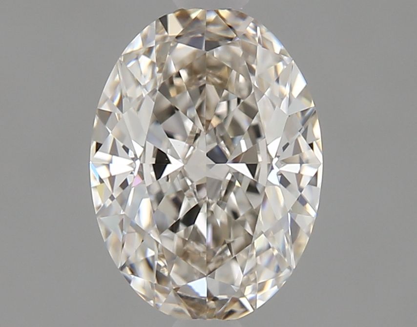 0.76 Carat Oval Natural Diamond with  Cut Diamond in 14KT  view 1
