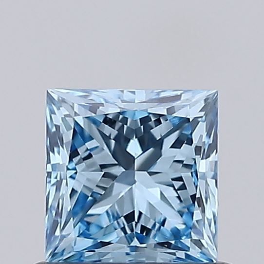 0.62 Carat Princess Lab Diamond with  Cut Diamond in 14KT  view 1
