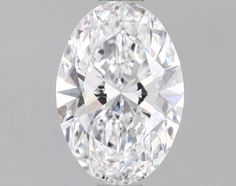 1.0 Carat Oval Lab Diamond with  Cut Diamond in 14KT  view 1
