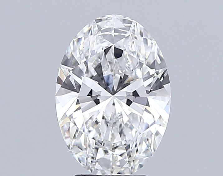 3.53 Carat Oval Lab Diamond with  Cut Diamond in 14KT  view 1
