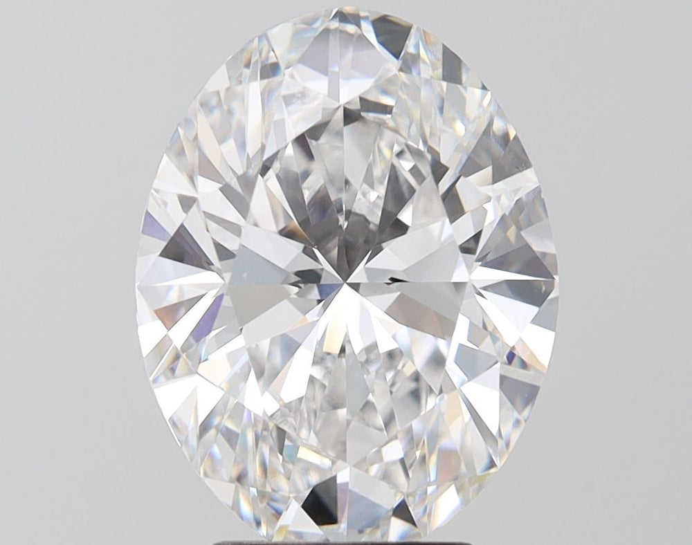 4.03 Carat Oval Lab Diamond with  Cut Diamond in 14KT  view 1
