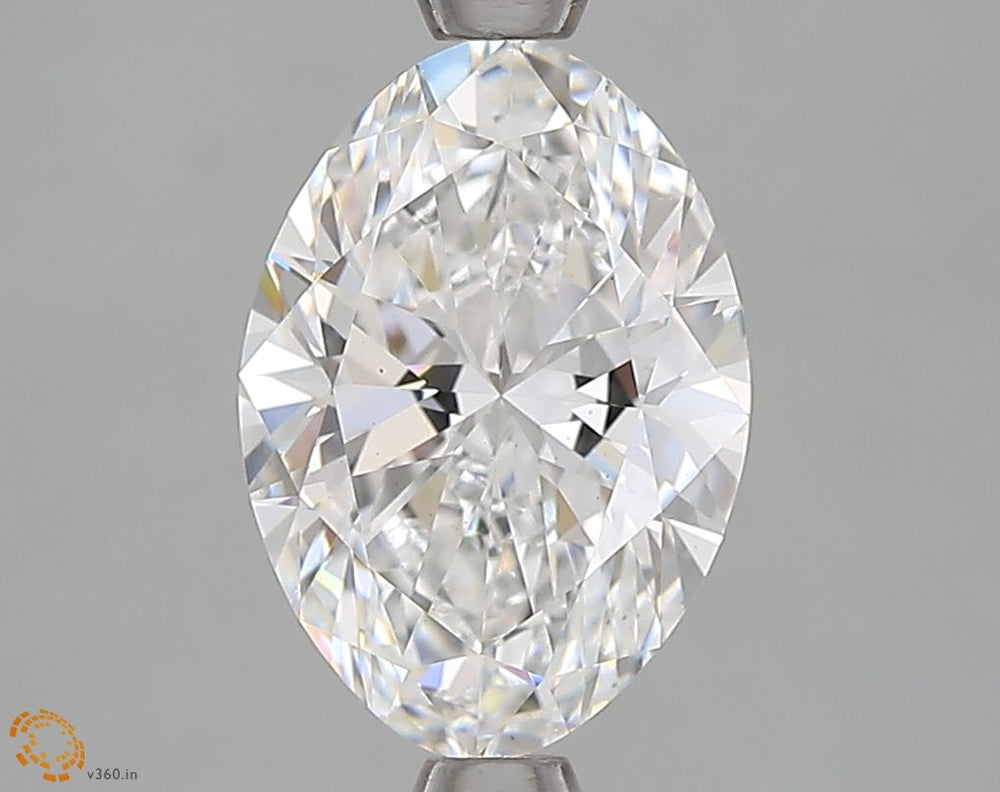 2.0 Carat Oval Lab Diamond with  Cut Diamond in 14KT  view 1
