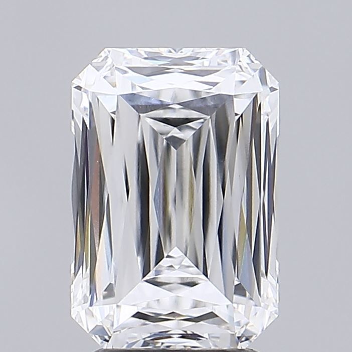 3.25 Carat Radiant Lab Diamond with  Cut Diamond in 14KT  view 1
