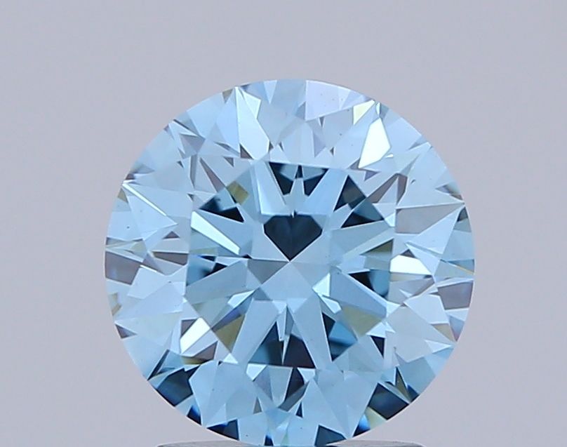 1.6 Carat Round Lab Diamond with  Cut Diamond in 14KT  view 1

