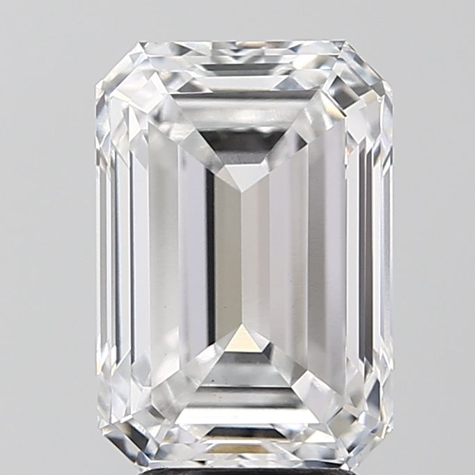 4.4 Carat Emerald Lab Diamond with  Cut Diamond in 14KT  view 1
