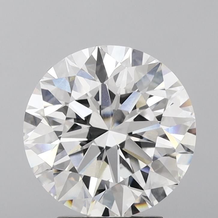 4.21 Carat Round Lab Diamond with  Cut Diamond in 14KT  view 1
