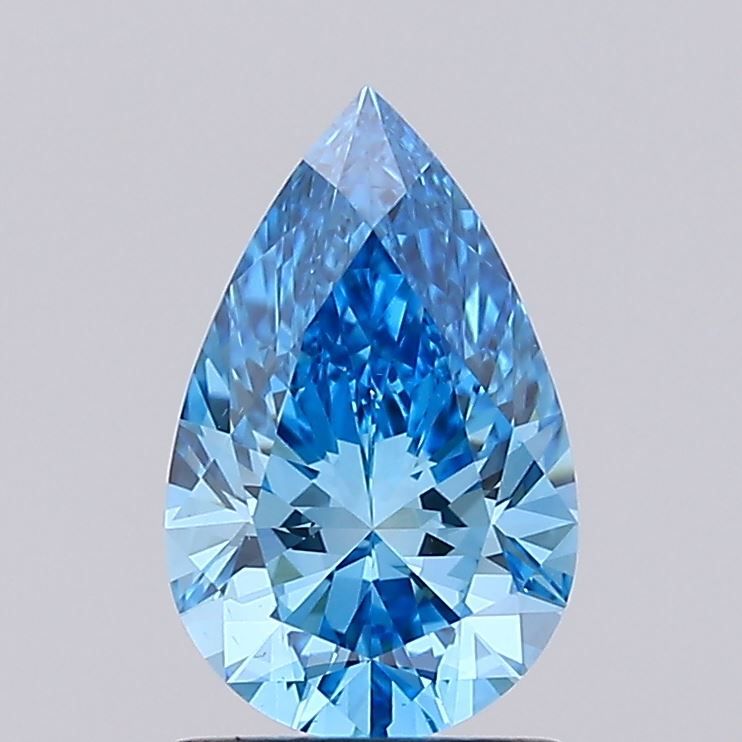 1.51 Carat Pear Lab Diamond with  Cut Diamond in 14KT  view 1
