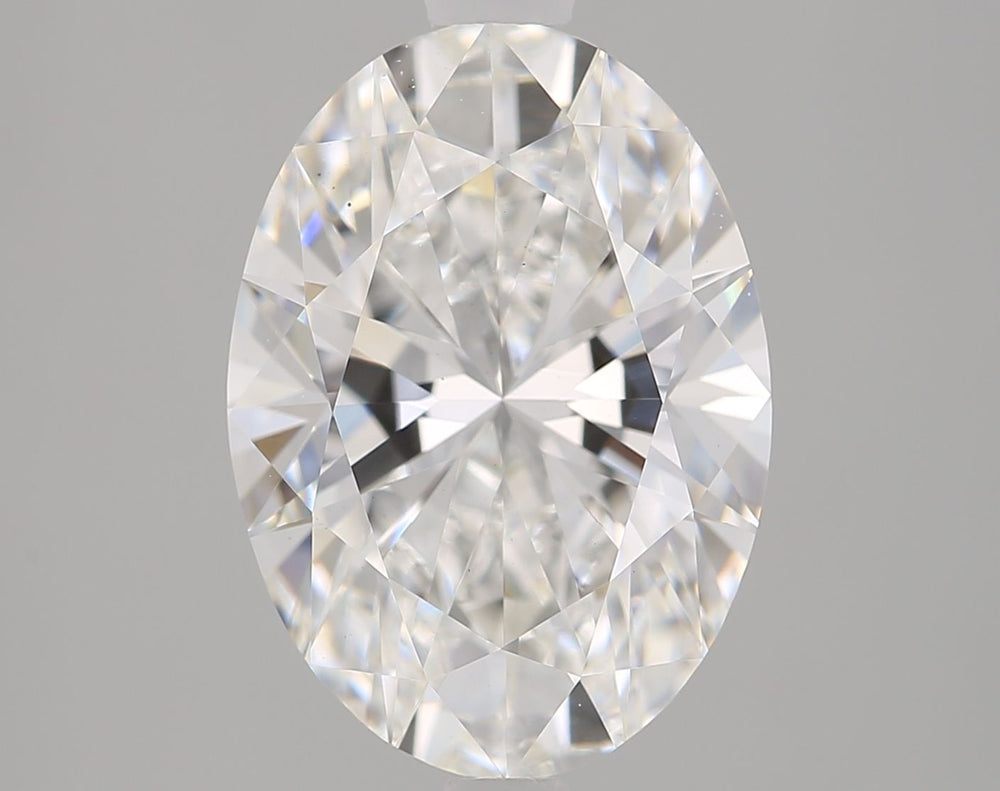 2.84 Carat Oval Lab Diamond with  Cut Diamond in 14KT  view 1
