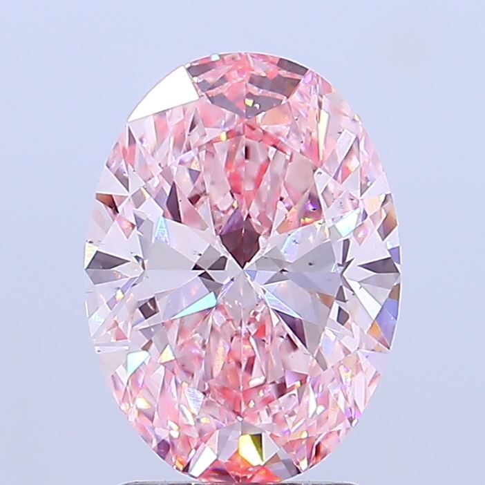 2.16 Carat Oval Lab Diamond with  Cut Diamond in 14KT  view 1
