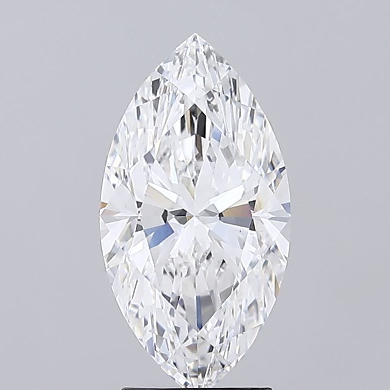 3.07 Carat Marquise Lab Diamond with  Cut Diamond in 14KT  view 1
