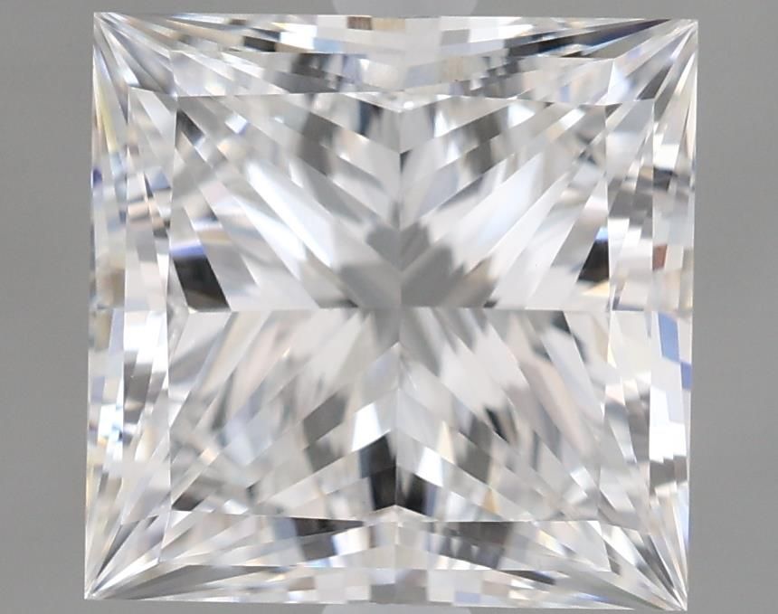 2.51 Carat Princess Lab Diamond with  Cut Diamond in 14KT  view 1
