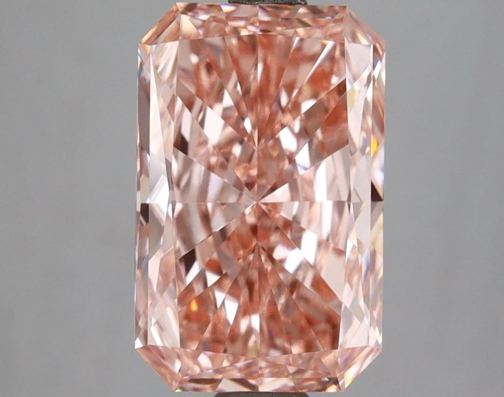 3.17 Carat Radiant Lab Diamond with  Cut Diamond in 14KT  view 1
