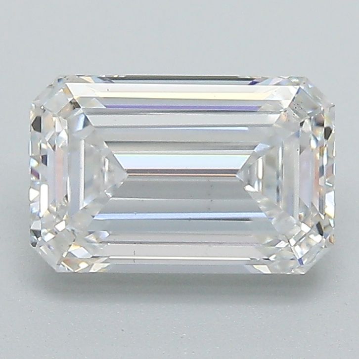 1.81 Carat Emerald Lab Diamond with  Cut Diamond in 14KT  view 1
