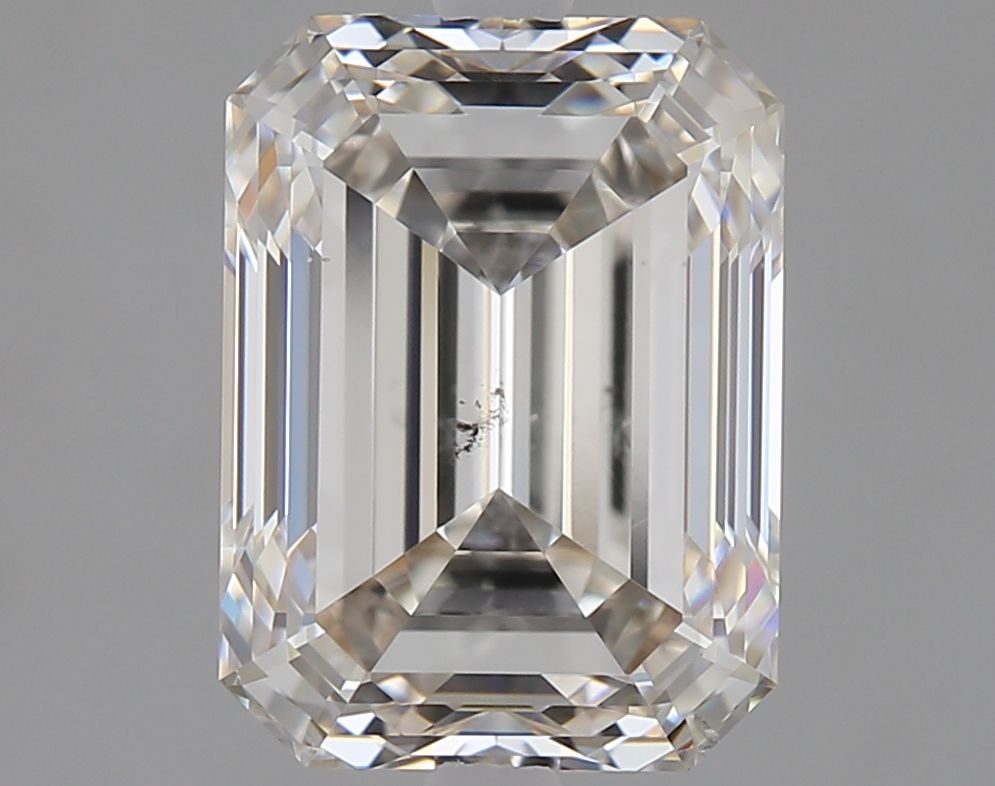 2.86 Carat Emerald Natural Diamond with  Cut Diamond in 14KT  view 1

