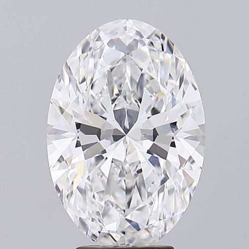 5.01 Carat Oval Lab Diamond with  Cut Diamond in 14KT  view 1

