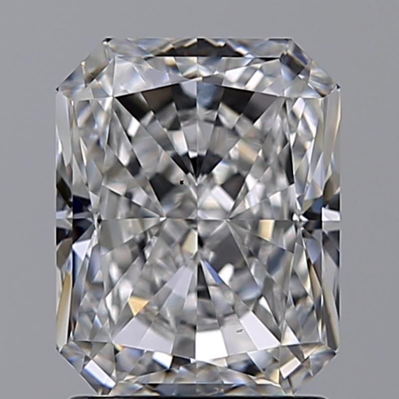 1.56 Carat Radiant Natural Diamond with  Cut Diamond in 14KT  view 1
