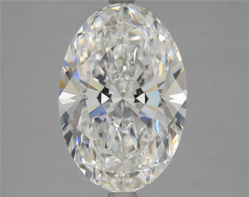 4.21 Carat Oval Lab Diamond with  Cut Diamond in 14KT  view 1
