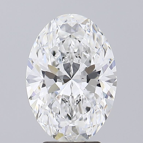 4.09 Carat Oval Lab Diamond with  Cut Diamond in 14KT  view 1
