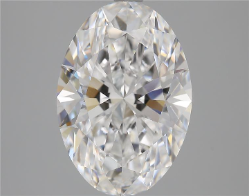 4.24 Carat Oval Lab Diamond with  Cut Diamond in 14KT  view 1
