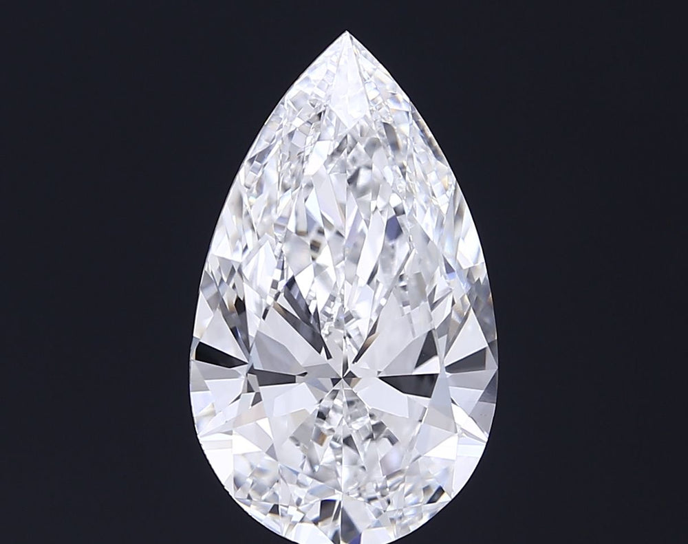 5.04 Carat Pear Lab Diamond with  Cut Diamond in 14KT  view 1

