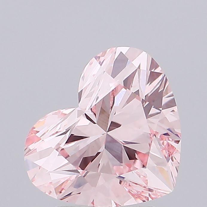 2.59 Carat Heart Lab Diamond with  Cut Diamond in 14KT  view 1
