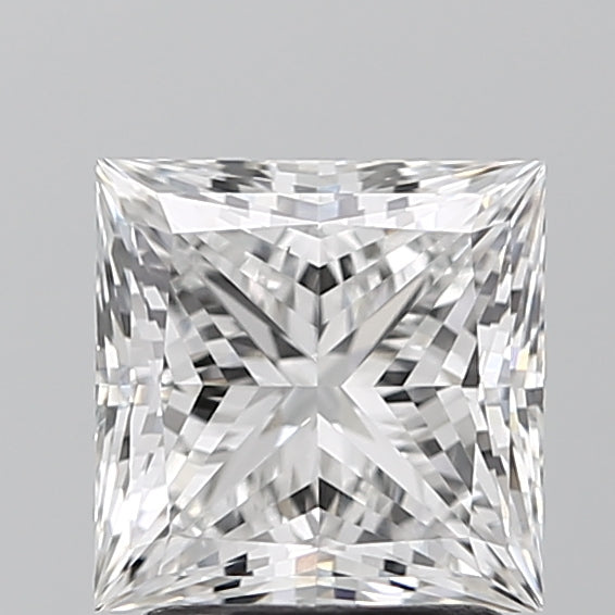 2.17 Carat Princess Lab Diamond with  Cut Diamond in 14KT  view 1
