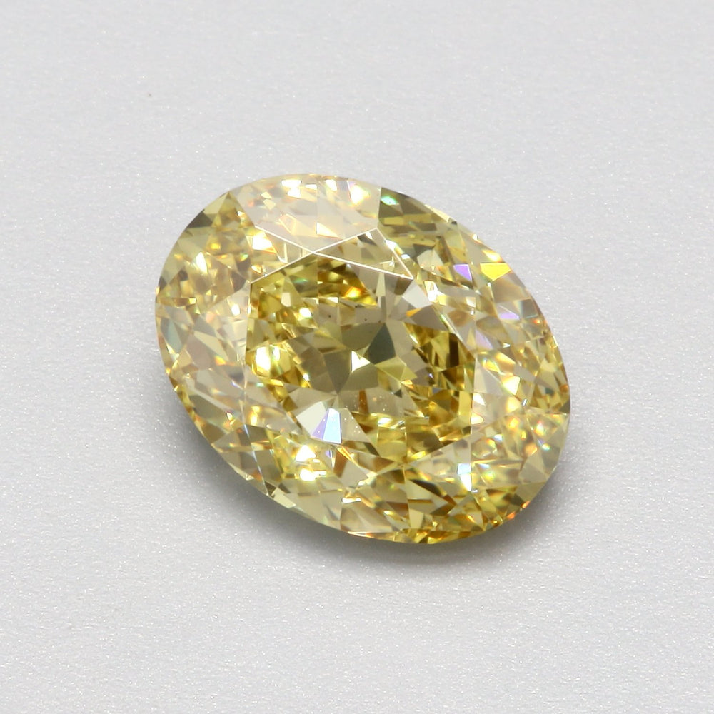 2.53 Carat Oval Lab Diamond with  Cut Diamond in 14KT  view 1
