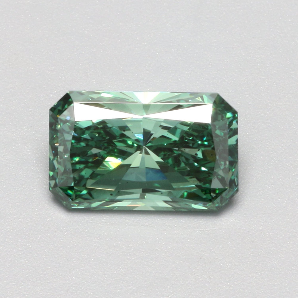 1.51 Carat Radiant Lab Diamond with  Cut Diamond in 14KT  view 1
