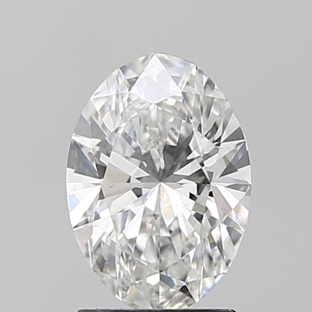 1.5 Carat Oval Lab Diamond with  Cut Diamond in 14KT  view 1
