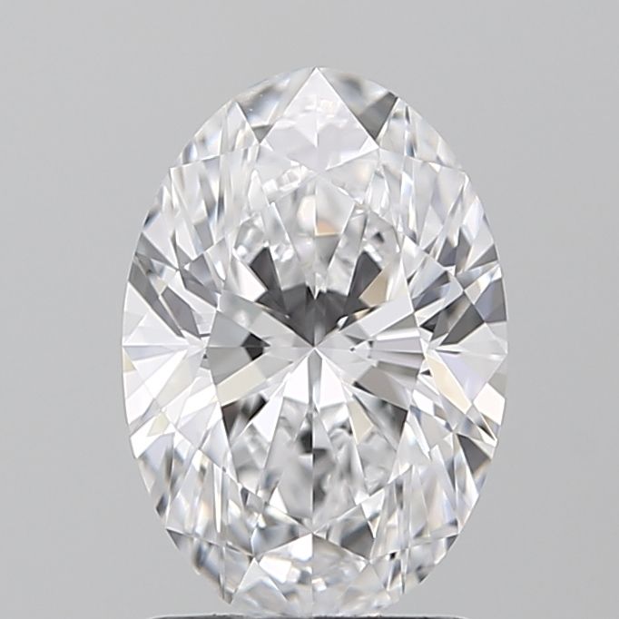 1.56 Carat Oval Lab Diamond with  Cut Diamond in 14KT  view 1
