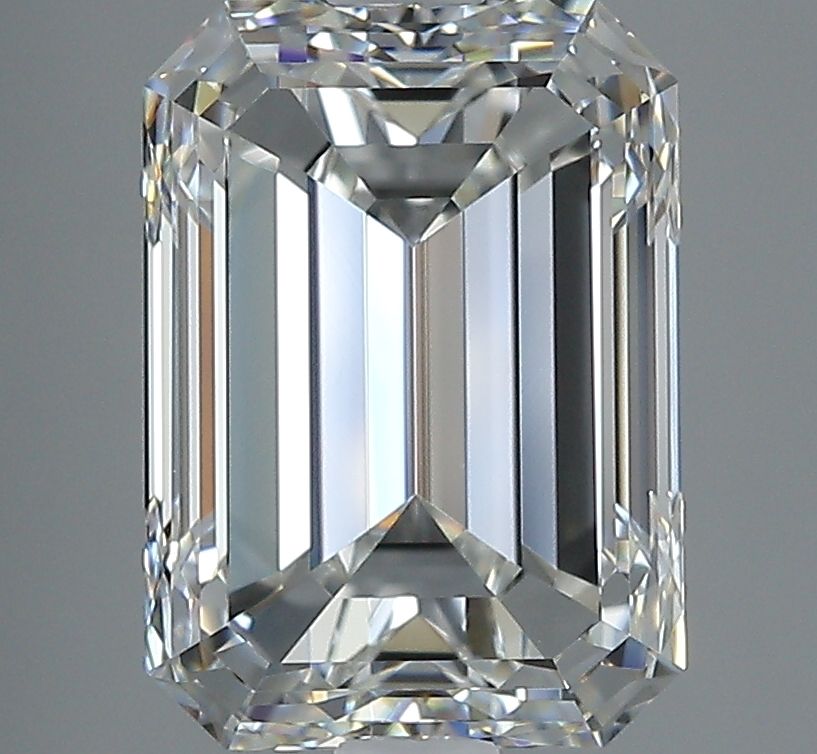 3.01 Carat Emerald Natural Diamond with  Cut Diamond in 14KT  view 1
