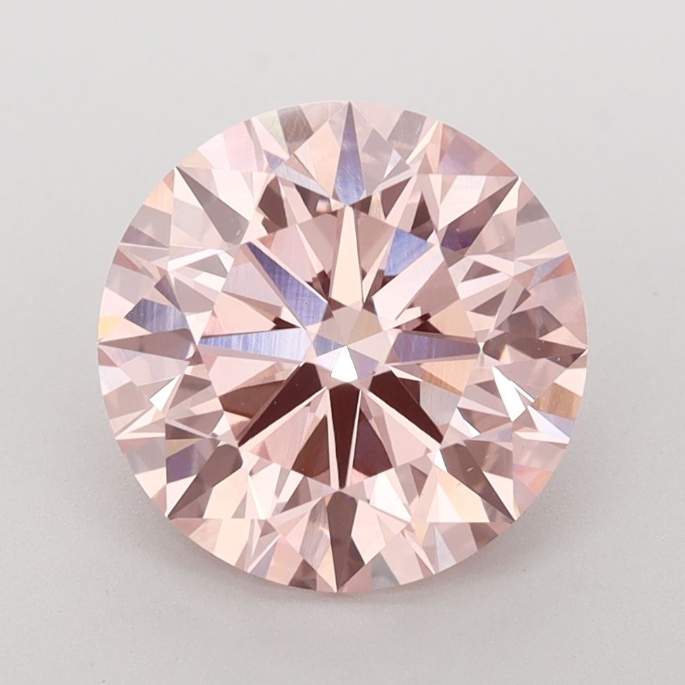 3.56 Carat Round Lab Diamond with  Cut Diamond in 14KT  view 1
