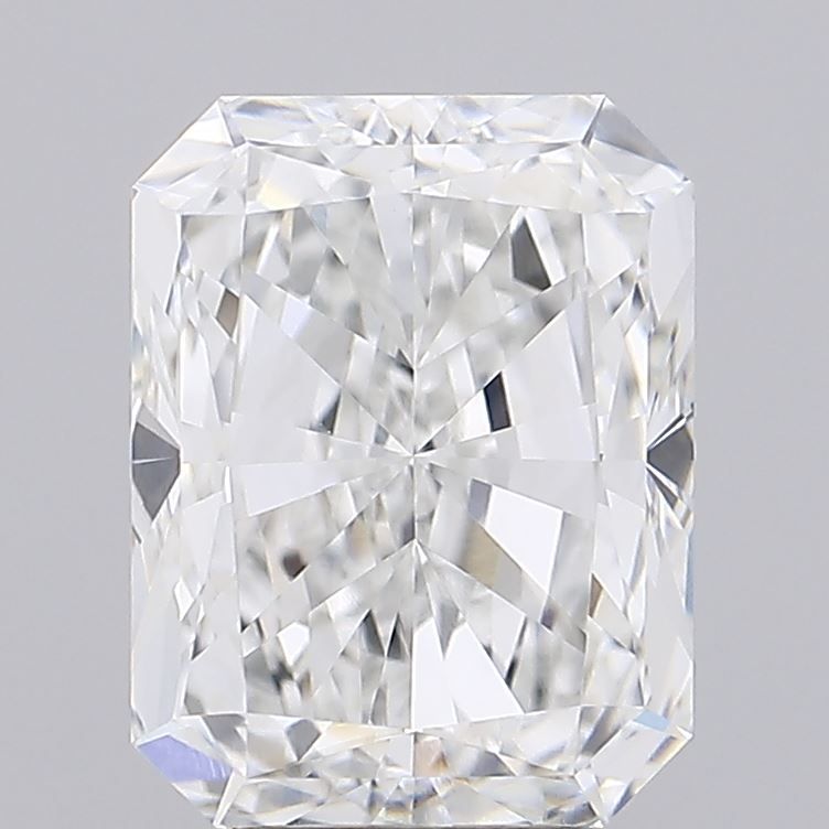 4.05 Carat Radiant Lab Diamond with  Cut Diamond in 14KT  view 1
