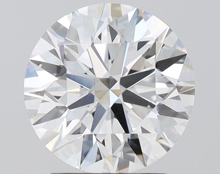 2.5 Carat Round Lab Diamond with  Cut Diamond in 14KT  view 1
