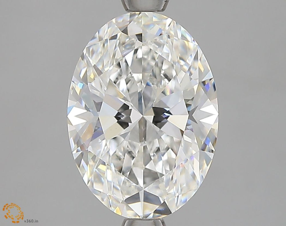 2.33 Carat Oval Lab Diamond with  Cut Diamond in 14KT  view 1
