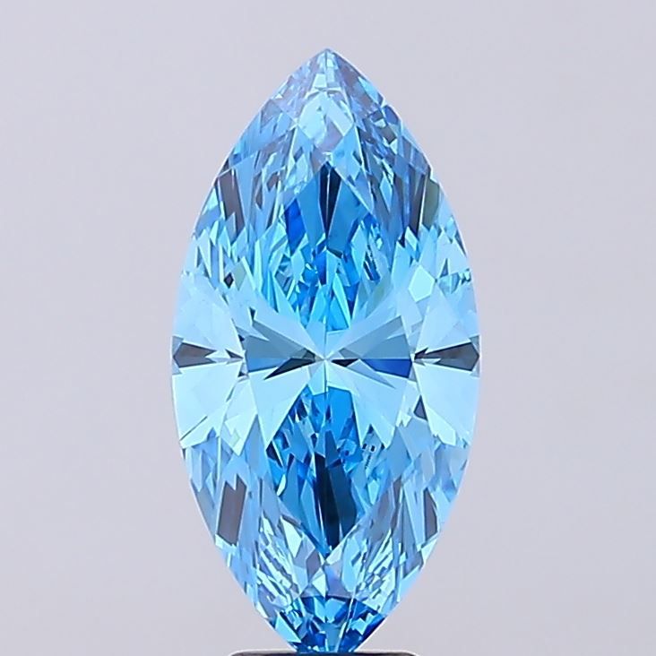 6.01 Carat Marquise Lab Diamond with  Cut Diamond in 14KT  view 1
