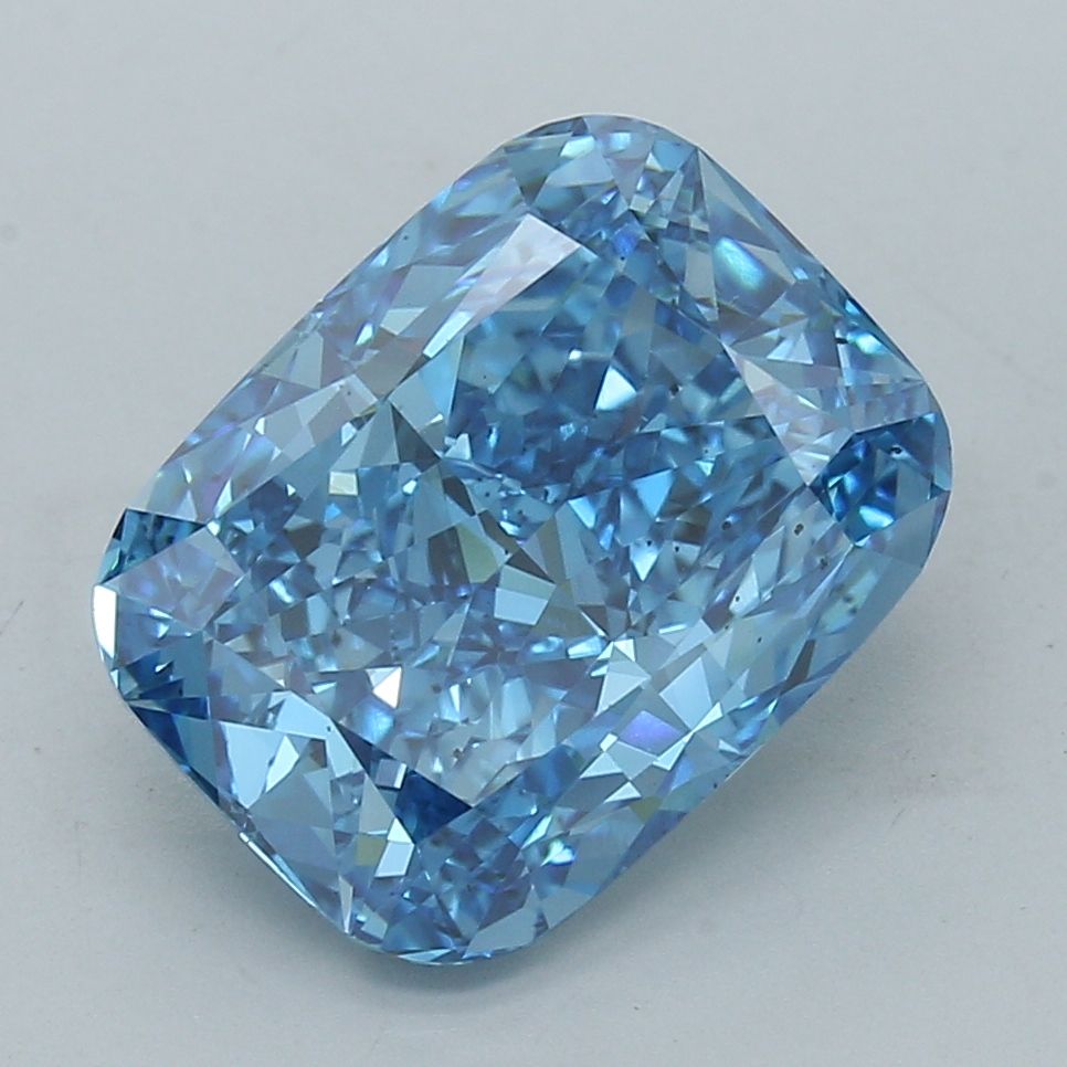 7.87 Carat Cushion Lab Diamond with  Cut Diamond in 14KT  view 1
