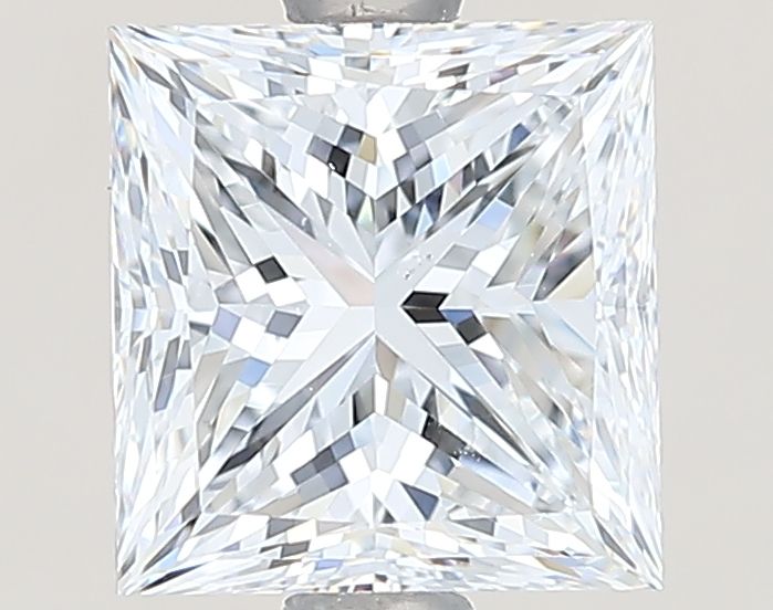 1.5 Carat Princess Natural Diamond with  Cut Diamond in 14KT  view 1
