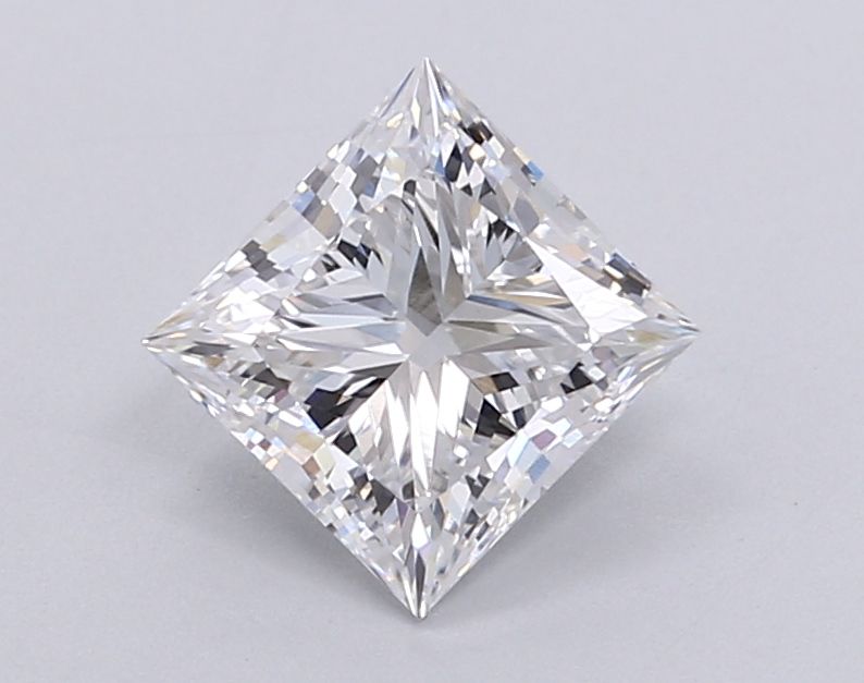 1.5 Carat Princess Lab Diamond with  Cut Diamond in 14KT  view 1

