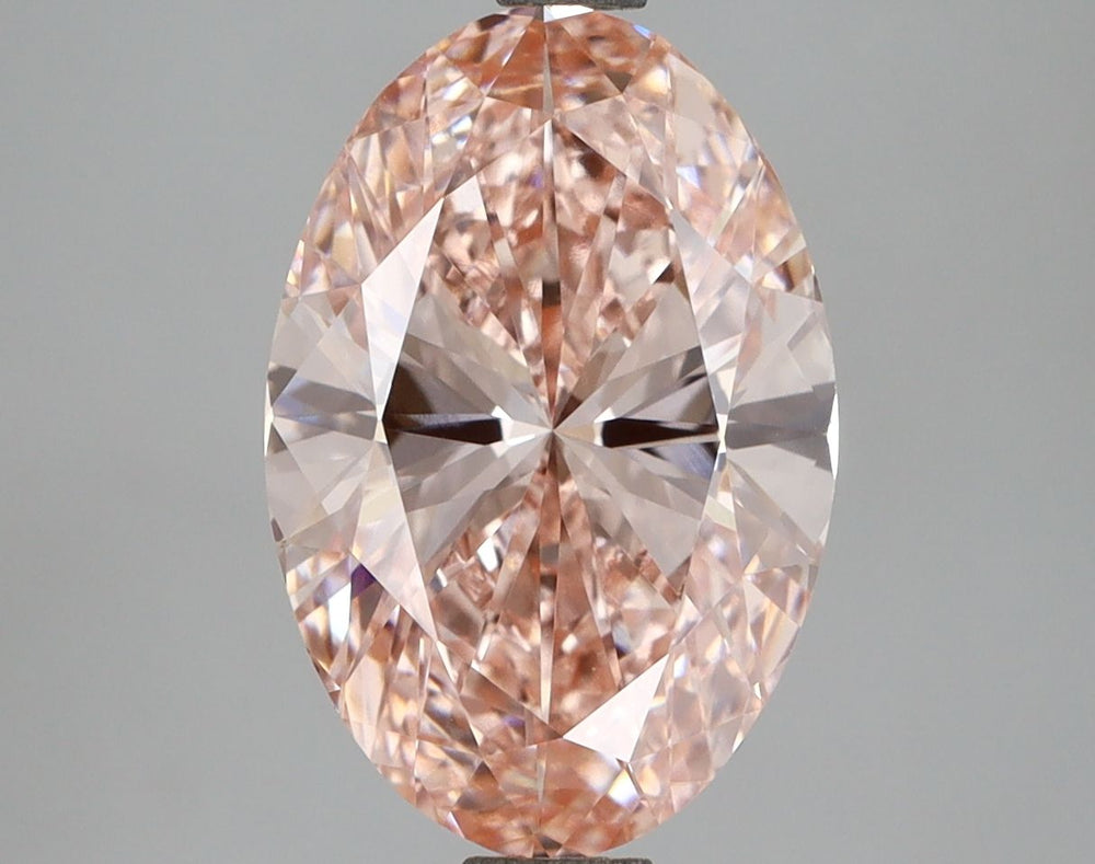 2.99 Carat Oval Lab Diamond with  Cut Diamond in 14KT  view 1
