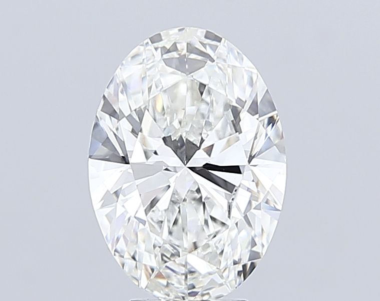 4.29 Carat Oval Lab Diamond with  Cut Diamond in 14KT  view 1
